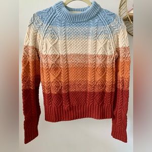 LL Bean Signature: Multicolored ombré knit sweater